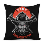 Firefighter Devil Print Pillow Cover