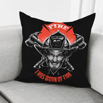 Firefighter Devil Print Pillow Cover
