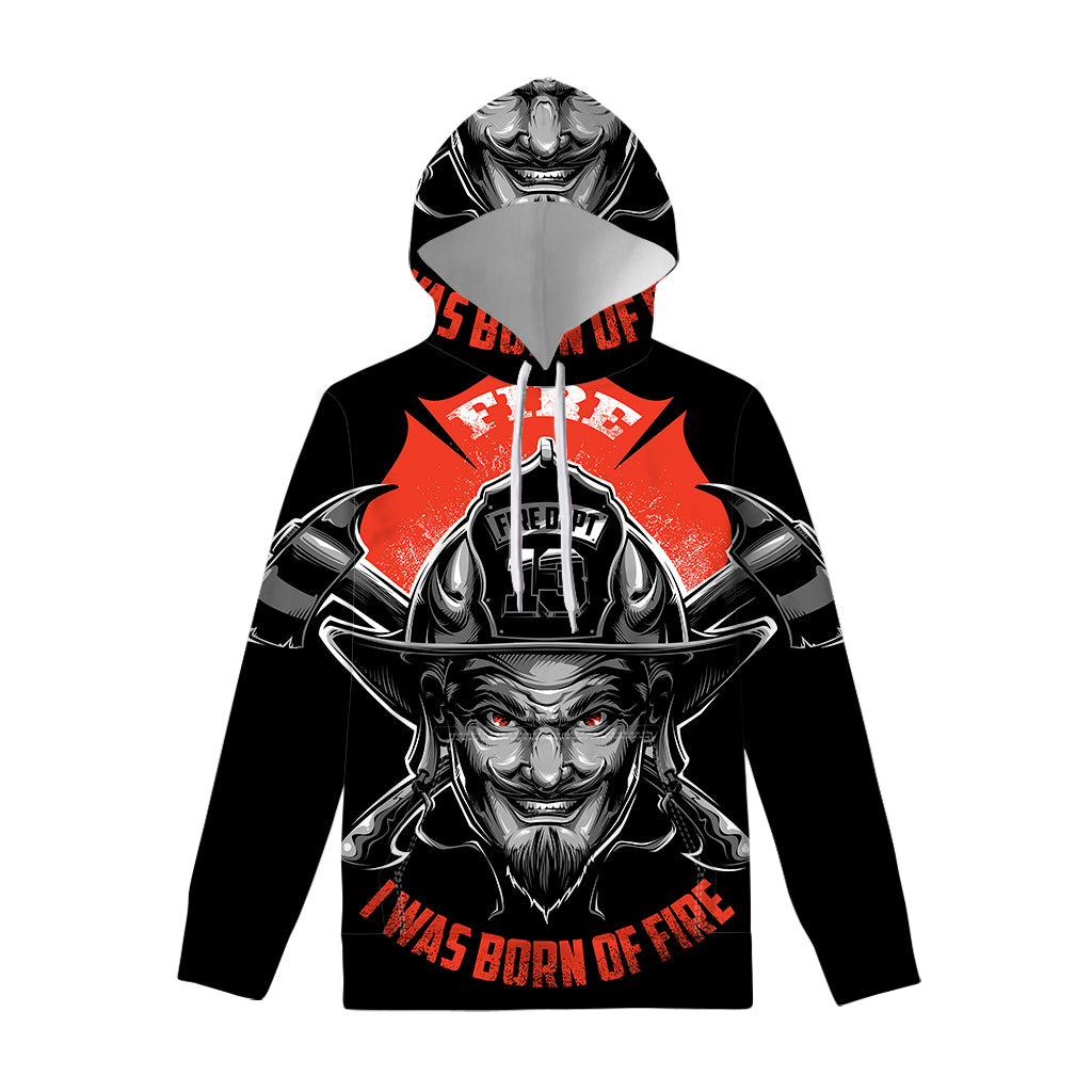 Firefighter Devil Print Pullover Hoodie