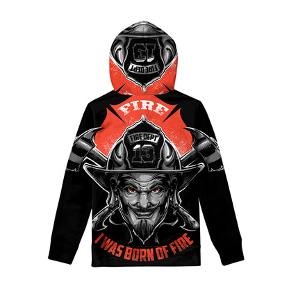 Firefighter Devil Print Pullover Hoodie