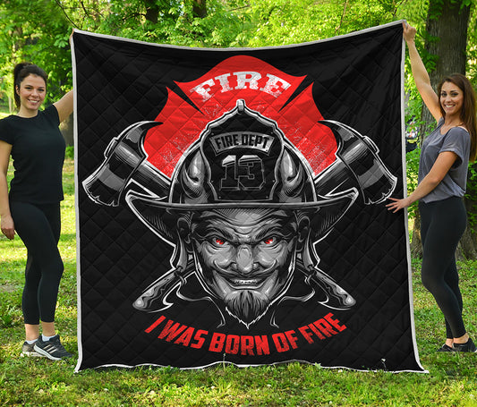 Firefighter Devil Print Quilt
