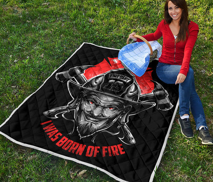 Firefighter Devil Print Quilt