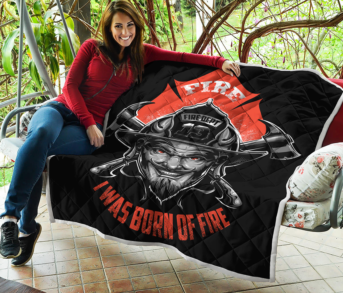 Firefighter Devil Print Quilt