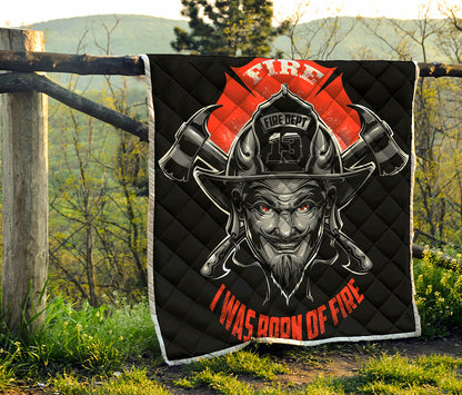 Firefighter Devil Print Quilt