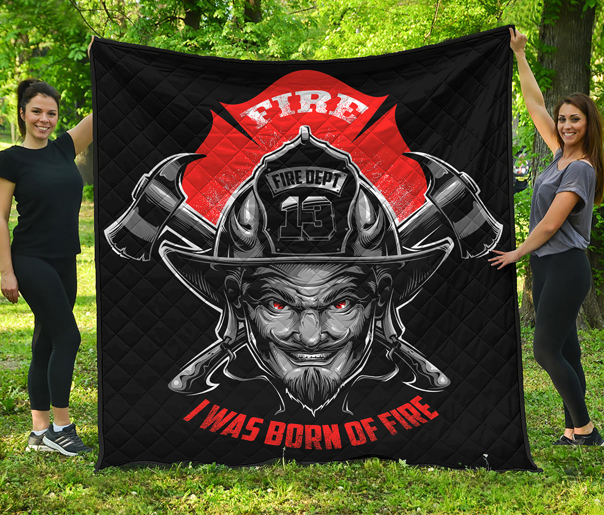 Firefighter Devil Print Quilt