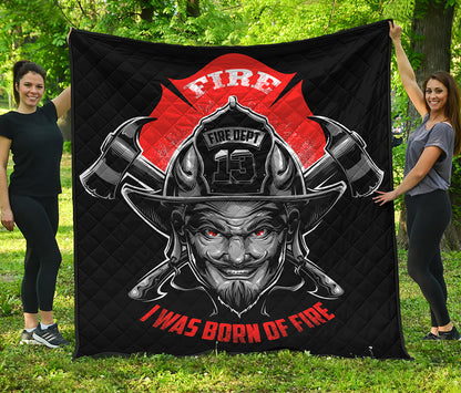 Firefighter Devil Print Quilt