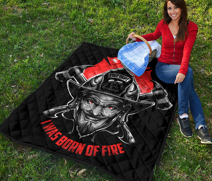 Firefighter Devil Print Quilt