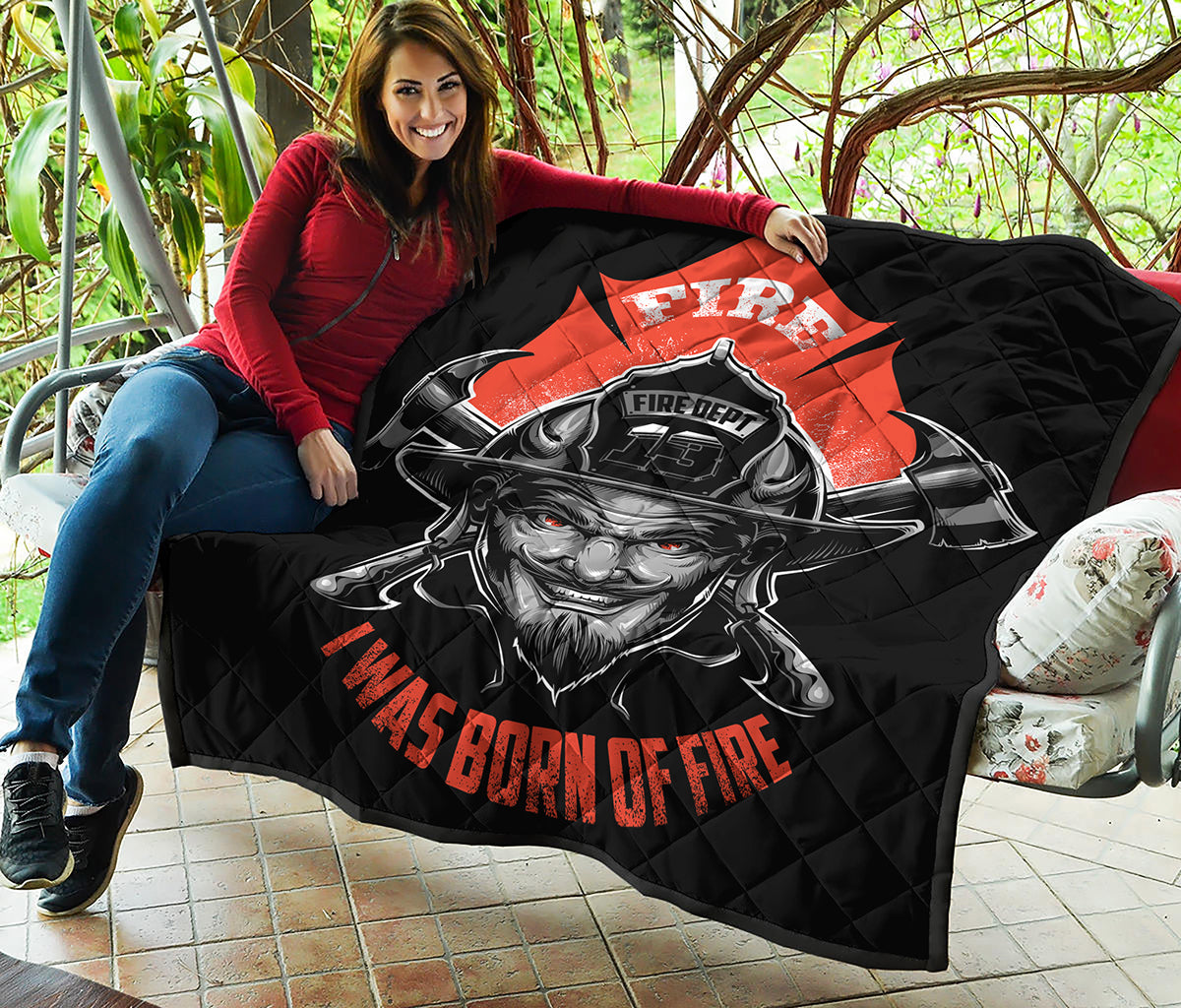 Firefighter Devil Print Quilt