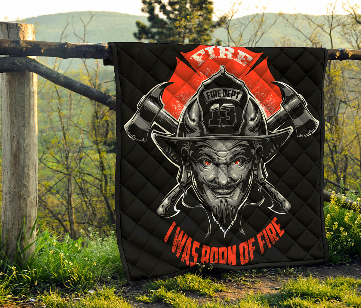 Firefighter Devil Print Quilt