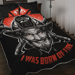 Firefighter Devil Print Quilt Bed Set