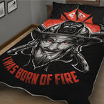 Firefighter Devil Print Quilt Bed Set