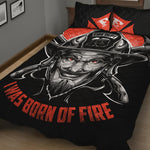 Firefighter Devil Print Quilt Bed Set