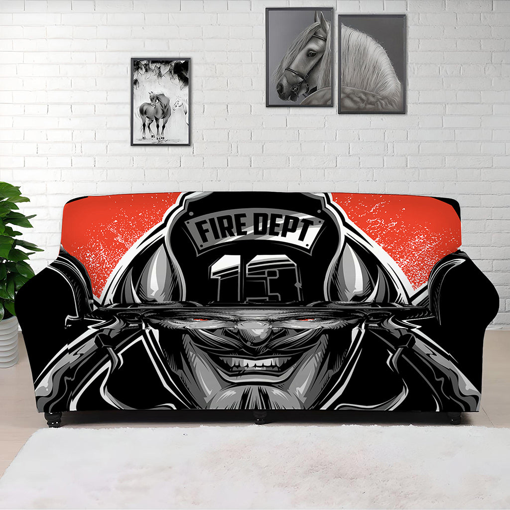 Firefighter Devil Print Sofa Cover