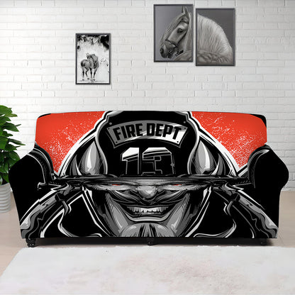 Firefighter Devil Print Sofa Cover