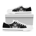 Firefighter Devil Print White Low Top Sneakers