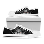 Firefighter Devil Print White Low Top Shoes