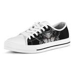 Firefighter Devil Print White Low Top Shoes