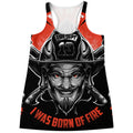 Firefighter Devil Print Women's Racerback Tank Top