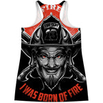 Firefighter Devil Print Women's Racerback Tank Top