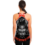 Firefighter Devil Print Women's Racerback Tank Top