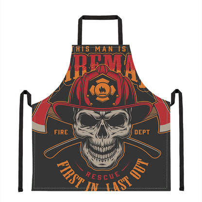 Firefighter First In Last Out Print Apron