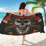 Firefighter First In Last Out Print Beach Sarong Wrap