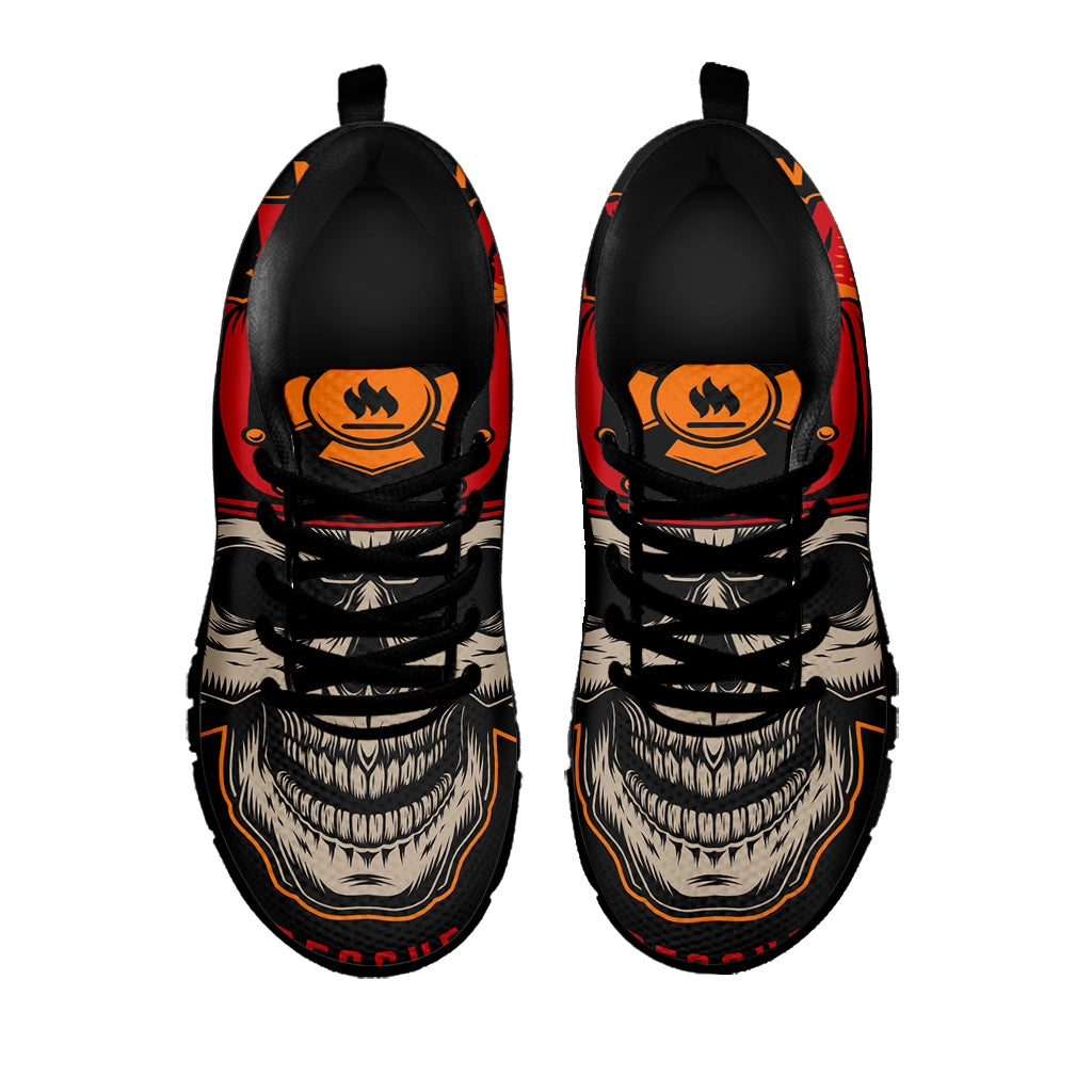 Firefighter First In Last Out Print Black Sneakers
