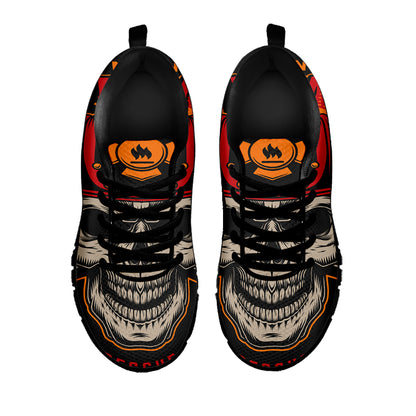 Firefighter First In Last Out Print Black Sneakers