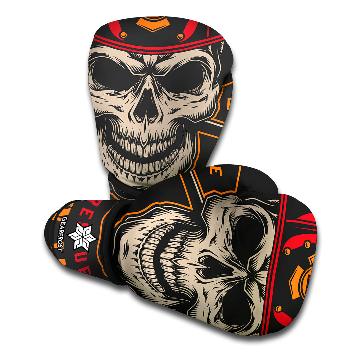 Firefighter First In Last Out Print Boxing Gloves