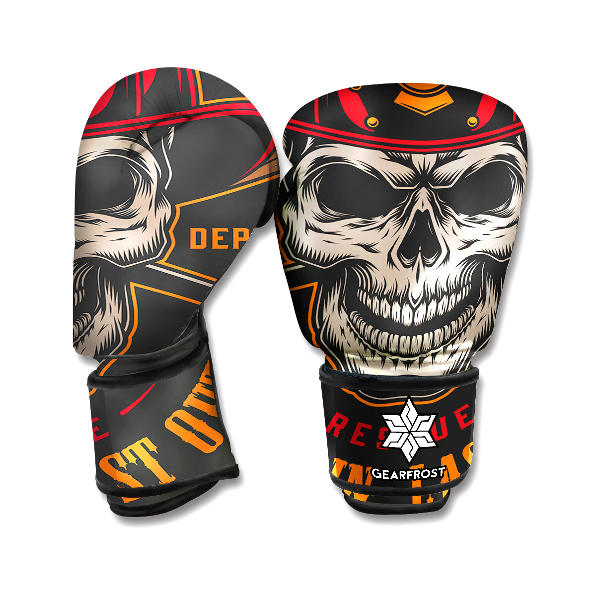 Firefighter First In Last Out Print Boxing Gloves