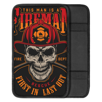 Firefighter First In Last Out Print Car Center Console Cover