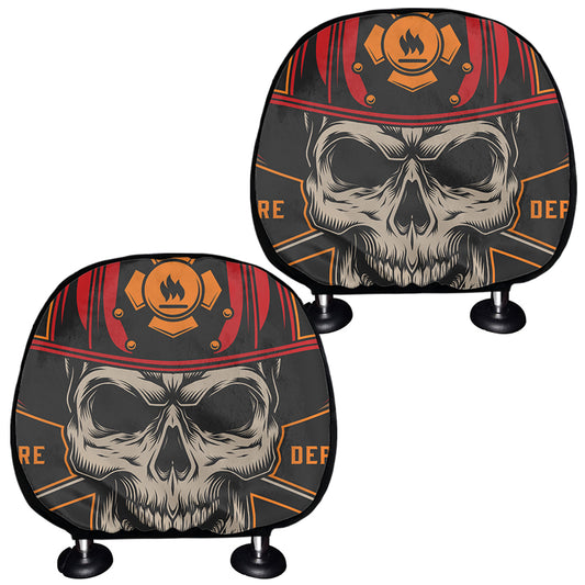 Firefighter First In Last Out Print Car Headrest Covers
