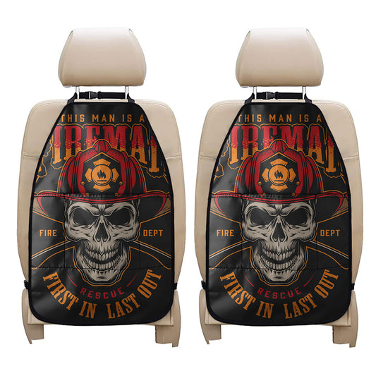 Firefighter First In Last Out Print Car Seat Organizers