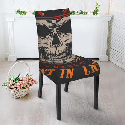 Firefighter First In Last Out Print Dining Chair Slipcover
