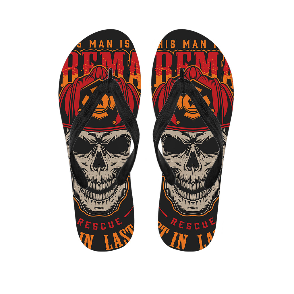Firefighter First In Last Out Print Flip Flops