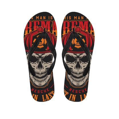 Firefighter First In Last Out Print Flip Flops