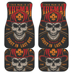 Firefighter First In Last Out Print Front and Back Car Floor Mats