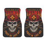 Firefighter First In Last Out Print Front Car Floor Mats