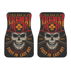 Firefighter First In Last Out Print Front Car Floor Mats