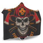 Firefighter First In Last Out Print Hooded Blanket