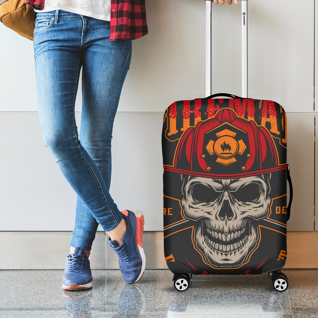 Firefighter First In Last Out Print Luggage Cover