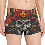 Firefighter First In Last Out Print Men's Boxer Briefs