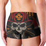 Firefighter First In Last Out Print Men's Boxer Briefs