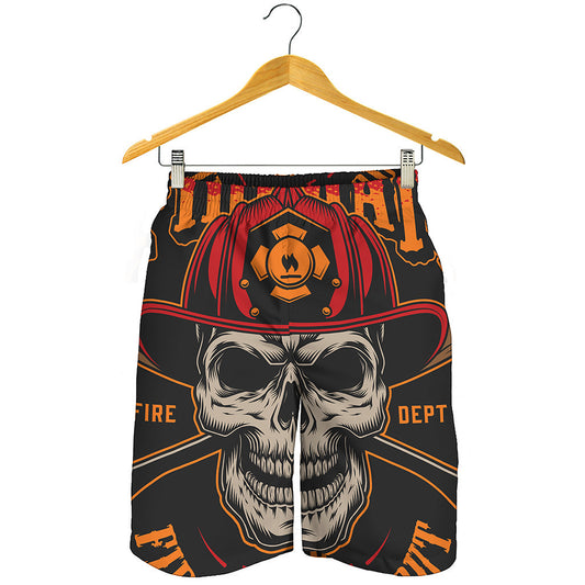 Firefighter First In Last Out Print Men's Shorts