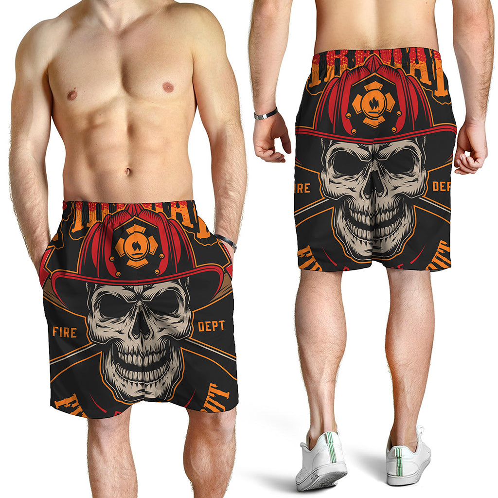 Firefighter First In Last Out Print Men's Shorts