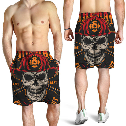 Firefighter First In Last Out Print Men's Shorts