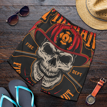 Firefighter First In Last Out Print Men's Shorts
