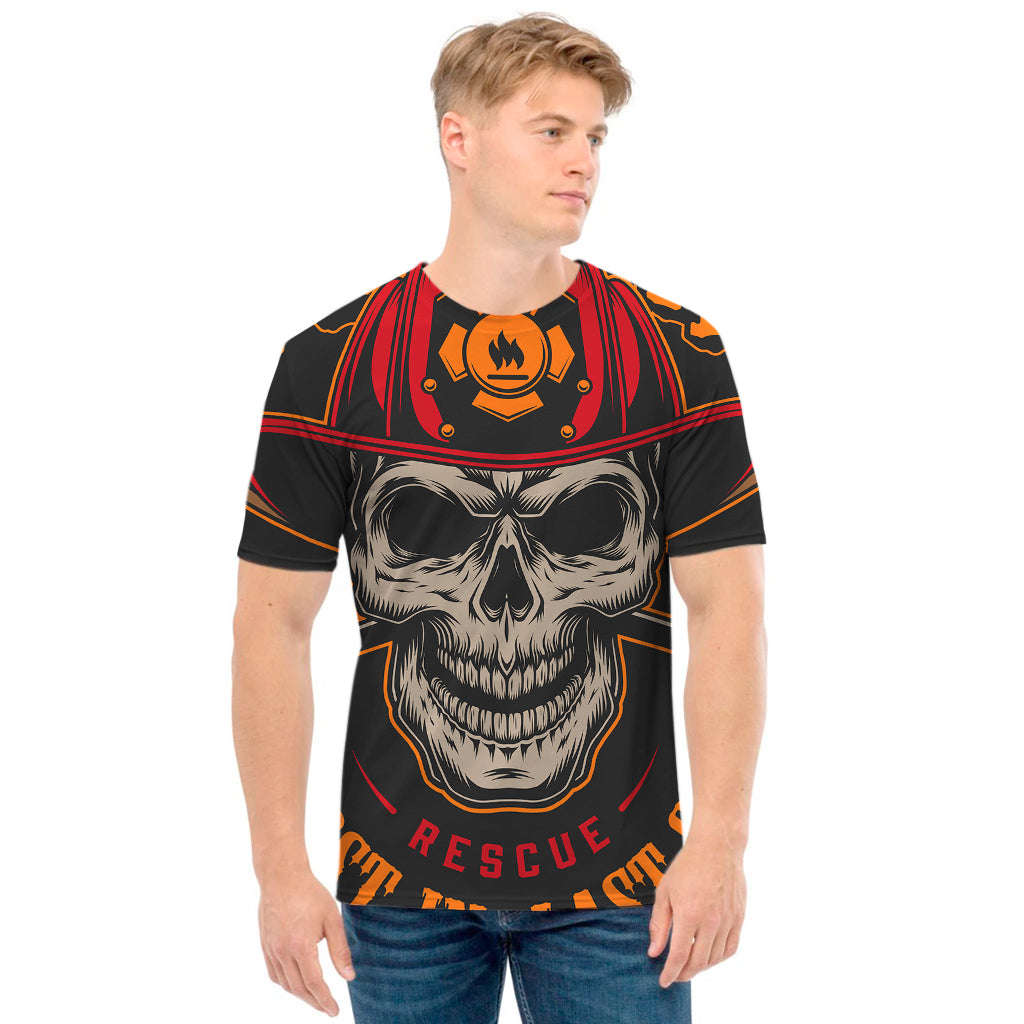 Firefighter First In Last Out Print Men's T-Shirt