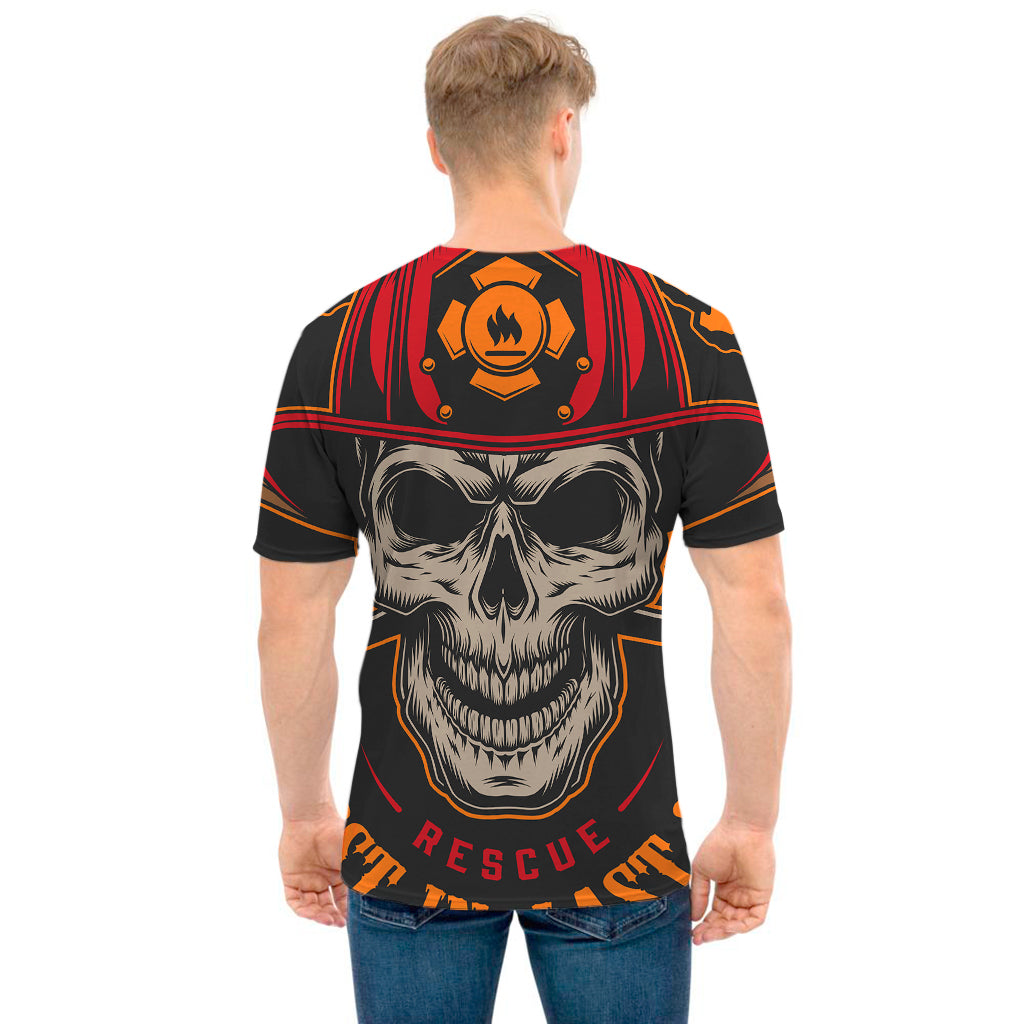 Firefighter First In Last Out Print Men's T-Shirt