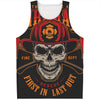 Firefighter First In Last Out Print Men's Tank Top